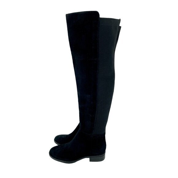 Sam Edelman Pam Black Suede Leather Over the Knee Black Boots SZ 6 New - Picture 1 of 15